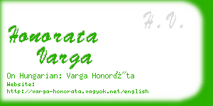 honorata varga business card